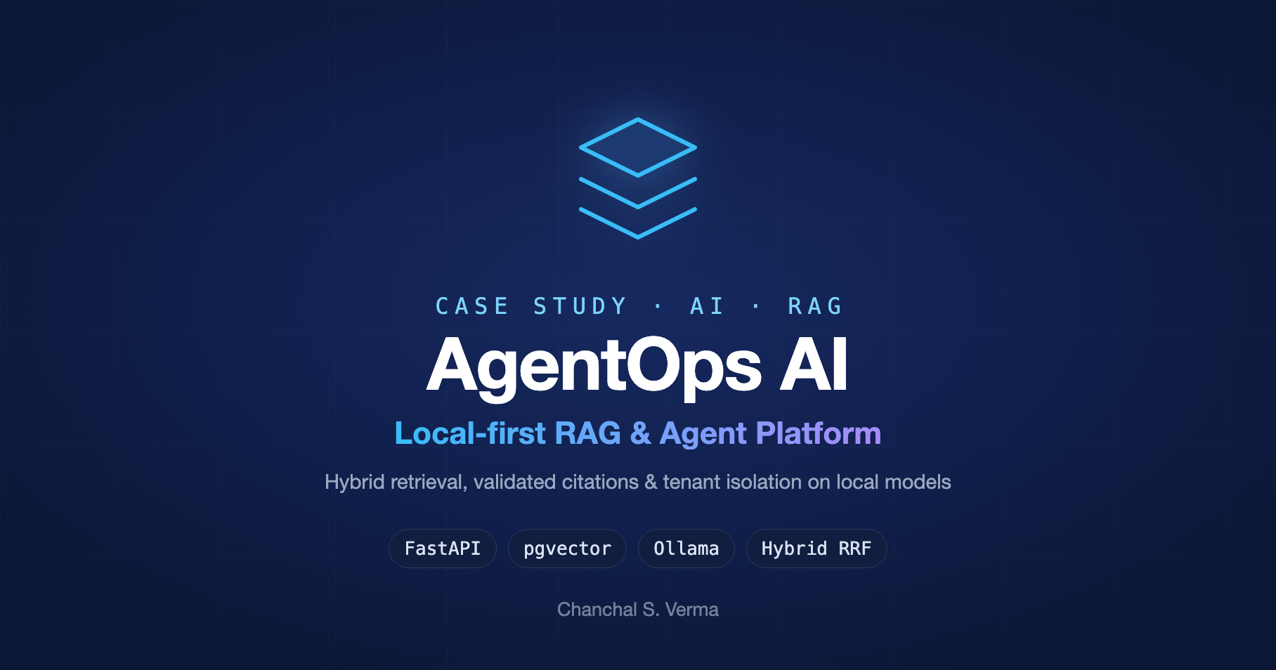 AgentOps AI — Local-first RAG & Agent Platform — title